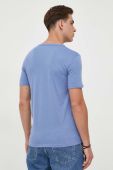 Бавовняна футболка United Colors of Benetton з принтом колір блакитний (3422422)