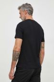 Бавовняна футболка United Colors of Benetton чоловічий колір чорний з принтом (3619469)