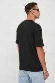 Бавовняна футболка United Colors of Benetton чоловічий колір чорний з принтом (3611027)