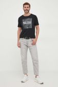 Бавовняна футболка Boss Orange BOSS ORANGE колір чорний з принтом (3488203)