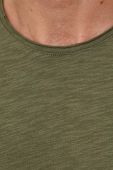 Бавовняна футболка Sisley колір зелений однотонний (3447963)