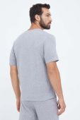 Футболка лаунж BOSS колір сірий з принтом