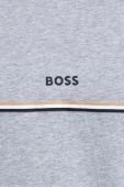 Футболка лаунж BOSS колір сірий з принтом