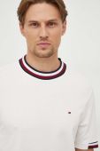 Бавовняна футболка Tommy Hilfiger колір бежевий однотонний (3578679)