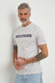 Бавовняна футболка Tommy Hilfiger чоловічий колір білий візерунок