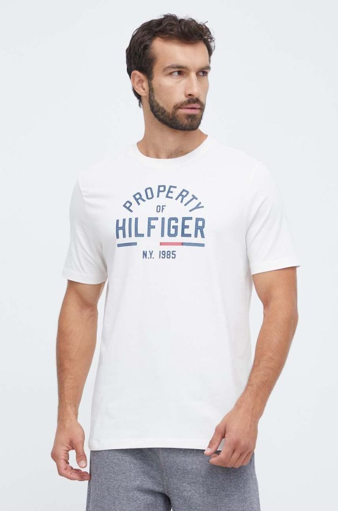 Футболка Tommy Hilfiger чоловічий колір білий з принтом (3568954)