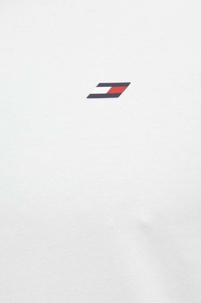 Футболка Tommy Hilfiger чоловічий колір білий однотонний фото 5