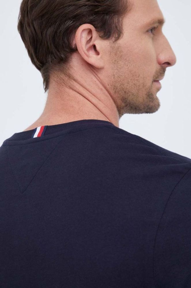 Бавовняна футболка Tommy Hilfiger колір синій з аплікацією (3435356) фото 5