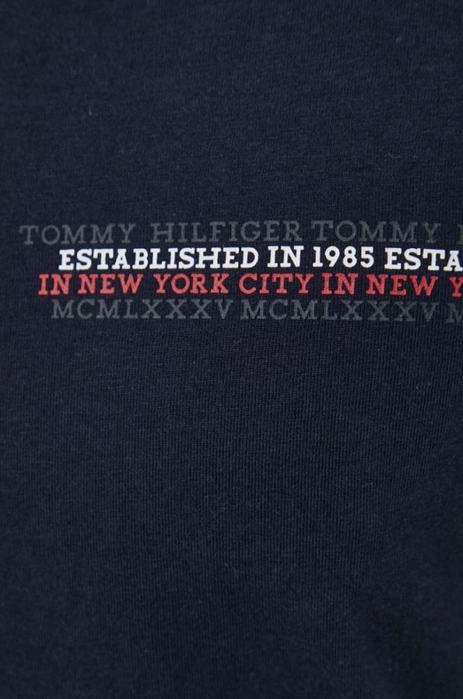 Бавовняна футболка Tommy Hilfiger колір синій з принтом (3520778) фото 4