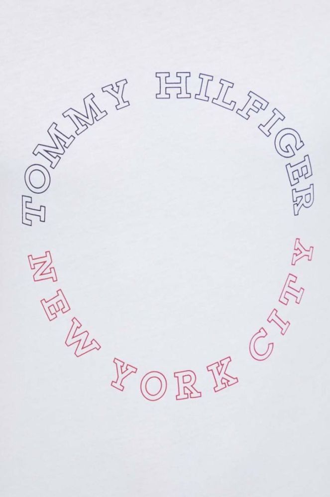 Бавовняна футболка Tommy Hilfiger колір білий з принтом (3494080) фото 5