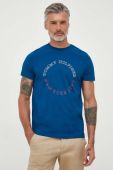 Бавовняна футболка Tommy Hilfiger з принтом колір блакитний (3494070)