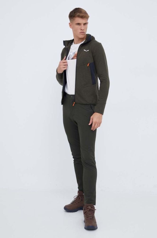 Спортивна футболка Salewa Pure Design Dry колір бежевий з принтом фото 2