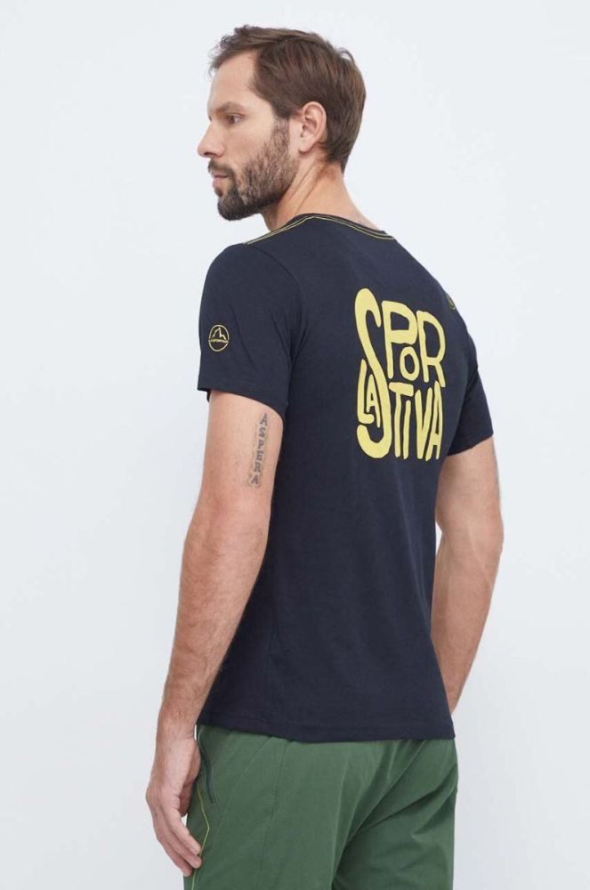 Футболка LA Sportiva Back Logo чоловіча колір чорний однотонна фото 3