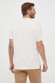 Бавовняна футболка BOSS колір бежевий однотонний (3594044)