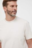 Бавовняна футболка BOSS колір бежевий однотонний (3594044)