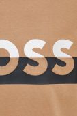 Бавовняна футболка BOSS колір бежевий з принтом (3483178)