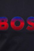 Бавовняна футболка BOSS чоловічий колір чорний з аплікацією