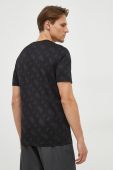 Бавовняна футболка BOSS чоловічий колір чорний візерунок