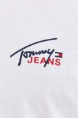 Бавовняна футболка Tommy Jeans колір білий з принтом (3534937)