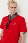Бавовняна футболка Tommy Jeans колір червоний з принтом (3534932)