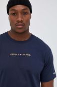 Бавовняна футболка Tommy Jeans колір синій з аплікацією (3426662)