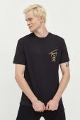 Бавовняна футболка Tommy Jeans колір чорний з принтом (3560490)