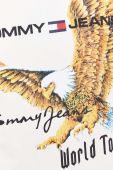 Бавовняна футболка Tommy Jeans чоловічий колір бежевий з принтом (3633699)