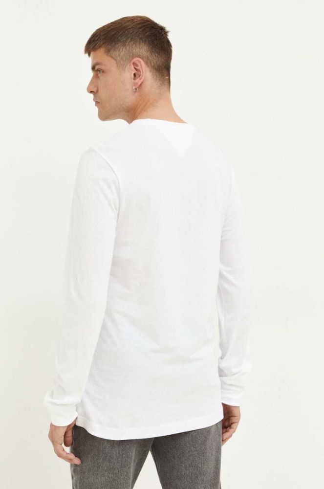 Бавовняний лонгслів Tommy Jeans 2-pack однотонний колір барвистий фото 4