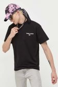 Бавовняна футболка Tommy Jeans колір чорний однотонний (3560495)