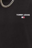 Бавовняна футболка Tommy Jeans колір чорний однотонний (3560495)