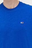 Бавовняна футболка Tommy Jeans однотонний колір блакитний (3543077)