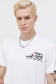 Бавовняна футболка Tommy Jeans колір білий з принтом (3560511)