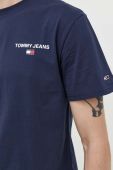 Бавовняна футболка Tommy Jeans колір синій з принтом (3558962)