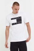 Бавовняна футболка Tommy Jeans колір білий з принтом (3539042)
