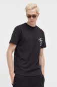 Бавовняна футболка Tommy Jeans колір чорний з принтом (3558973)