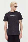 Бавовняна футболка Tommy Jeans колір чорний з принтом (3560533)