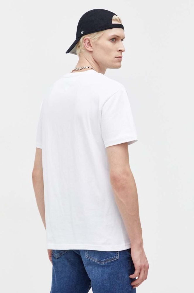 Бавовняна футболка Tommy Jeans колір білий з принтом (3543092) фото 3