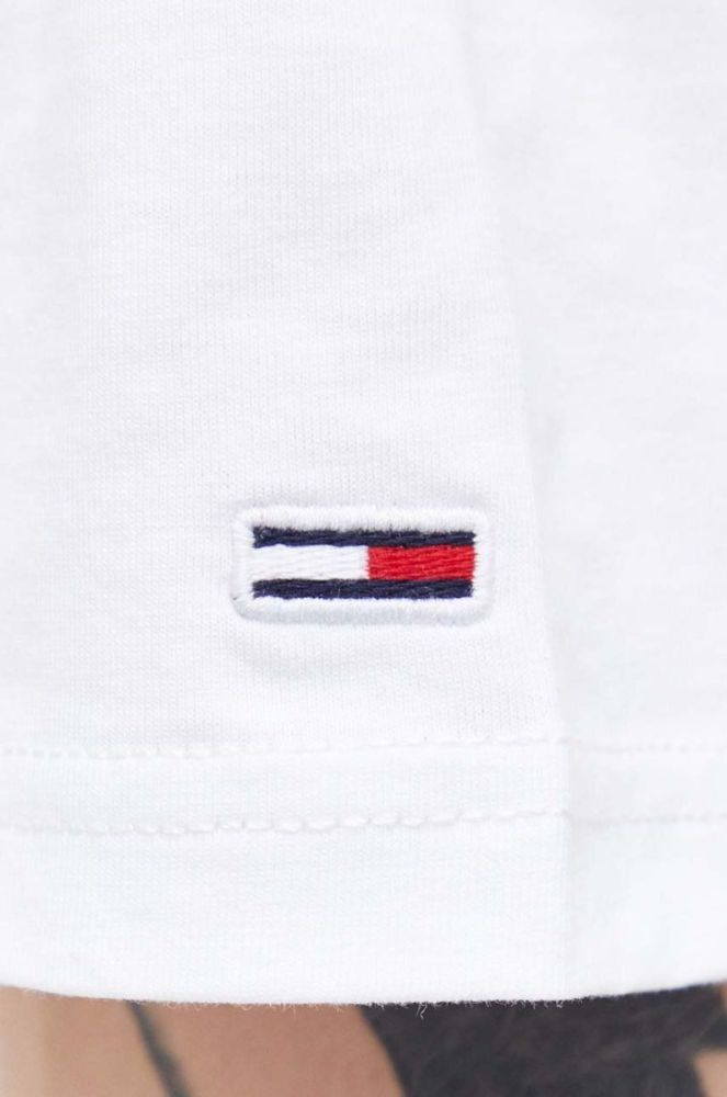 Бавовняна футболка Tommy Jeans колір білий з принтом (3543092) фото 5
