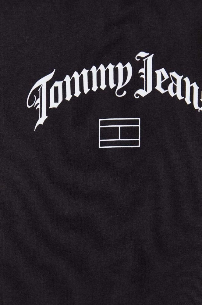 Бавовняна футболка Tommy Jeans колір чорний з принтом (3543097) фото 5