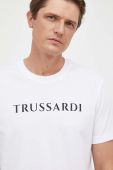 Бавовняна футболка Trussardi колір білий з принтом (3370678)
