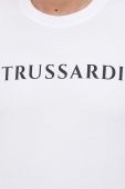 Бавовняна футболка Trussardi колір білий з принтом (3370678)