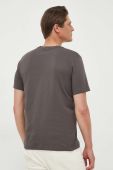 Бавовняна футболка Trussardi колір сірий з принтом