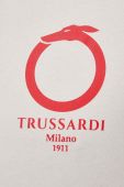 Бавовняна футболка Trussardi колір бежевий з принтом