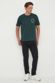 Бавовняна футболка Trussardi колір зелений з принтом (3370697)