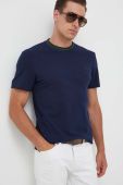 Футболка Lacoste чоловічий колір синій однотонний