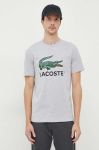 Бавовняна футболка Lacoste колір сірий з принтом (3539061)