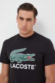 Бавовняна футболка Lacoste колір чорний з принтом (3539051)