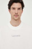 Бавовняна футболка Lacoste колір білий з принтом (3548267)