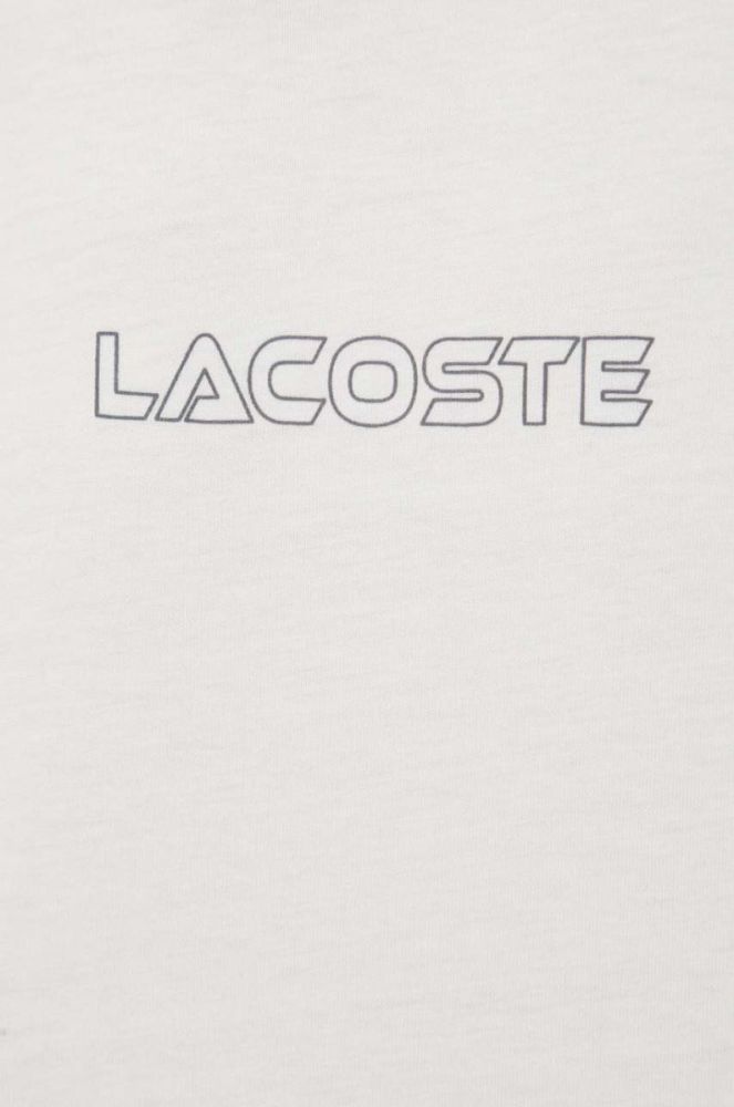 Бавовняна футболка Lacoste колір білий з принтом (3548267) фото 5