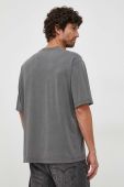 Бавовняна футболка Lacoste колір сірий з принтом (3548262)